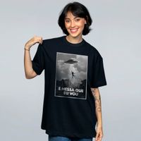 CAMISETA OVERSIZED PRETA - É NESSA QUE EU VOU