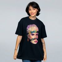 CAMISETA OVERSIZED PRETA - LORE FATIADA