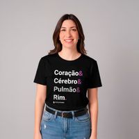 CAMISETA PRETA - CORAÇÃO ETC