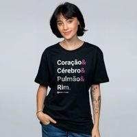CAMISETA PRETA - CORAÇÃO ETC