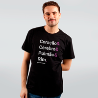 CAMISETA PRETA - CORAÇÃO ETC