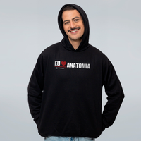 MOLETOM PRETO - EU AMO ANATOMIA