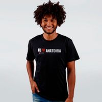 CAMISETA PRETA - EU AMO ANATOMIA
