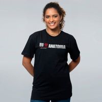 CAMISETA PRETA - EU AMO ANATOMIA