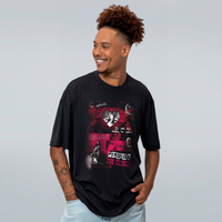 CAMISETA OVERSIZED PRETA - PERDIDA NO AMOR