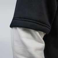 MOLETOM SOBREPOSIÇÃO PRETO E OFF WHITE - TRILOGY