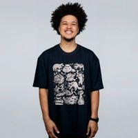 CAMISETA OVERSIZED PRETA - FLUFFY OVERLOAD