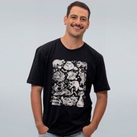 CAMISETA PRETA - FLUFFY OVERLOAD