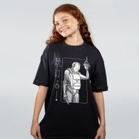 CAMISETA OVERSIZED PRETA - ANDROID CLT