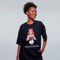 CAMISETA OVERSIZED PRETA - MAQUININHA
