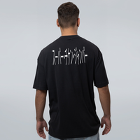 CAMISETA OVERSIZED PRETA - CHICKEN VERMELHA