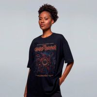 CAMISETA OVERSIZED PRETA - THE CHAINED OBLIVION