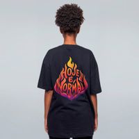 CAMISETA OVERSIZED PRETA - HOJE É NORMAL