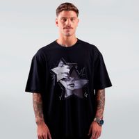 CAMISETA OVERSIZED PRETA - GLITCH PARTY