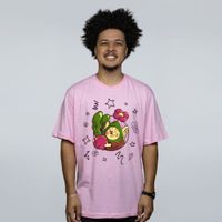 CAMISETA ROSA - GNOMO-FLORIDO