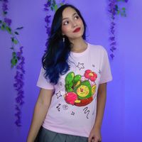 CAMISETA ROSA - GNOMO-FLORIDO