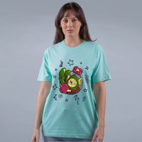 CAMISETA VERDE BEBÊ - GNOMO-FLORIDO
