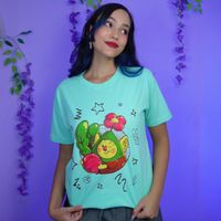 CAMISETA VERDE BEBÊ - GNOMO-FLORIDO
