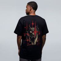 CAMISETA PRETA - GATO ESTRELA