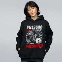 MOLETOM PRETO - PRESSÃO NÃO É PRESUNTO