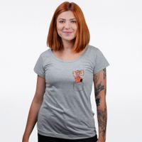 CAMISETA CINZA - QUERO UMA PIZZA, HUMANO
