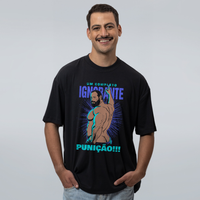 CAMISETA OVERSIZED PRETA - PUNIÇÃO