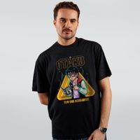CAMISETA OVERSIZED PRETA - OTAKU TEM QUE ACABAR