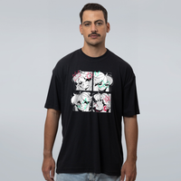 CAMISETA OVERSIZED PRETA - OUTRAS QUATRO FACES