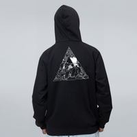 MOLETOM PRETO - MENTE TRIANGULAR BRANCO