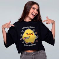 CROPPED OVERSIZED PRETO - NÃO QUERO TERAPIA