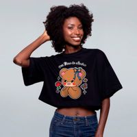 CROPPED OVERSIZED PRETO - QUE DEUS TE ELIMINE