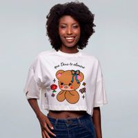 CROPPED OVERSIZED OFF WHITE - QUE DEUS TE ELIMINE
