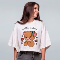 CROPPED OVERSIZED OFF WHITE - QUE DEUS TE ELIMINE