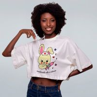 CROPPED OVERSIZED OFF WHITE - MEDICADA ELA É ÓTIMA