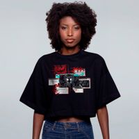 CROPPED OVERSIZED PRETO - FANTASMA NA MAQUINA