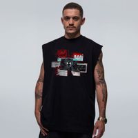 REGATA OVERSIZED PRETA - FANTASMA NA MAQUINA