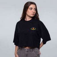 CROPPED OVERSIZED PRETO - OLHO REPLAI