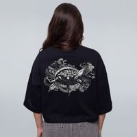 CROPPED OVERSIZED PRETO - OLHO REPLAI