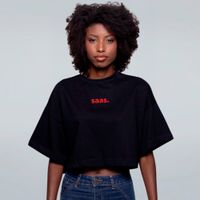 CROPPED OVERSIZED PRETO - SAAS