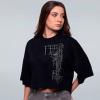 CROPPED OVERSIZED PRETO - SLICER
