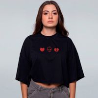 CROPPED OVERSIZED PRETO - JOKER 2.0