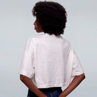 CROPPED OVERSIZED OFF WHITE - AVES SÃO DINOSSAUROS