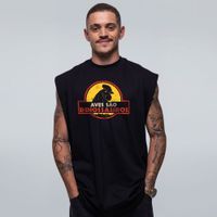 REGATA OVERSIZED PRETA - AVES SÃO DINOSSAUROS
