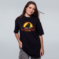 CAMISETA OVERSIZED PRETA - AVES SÃO DINOSSAUROS