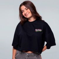 CROPPED OVERSIZED PRETO - NAT CLUB