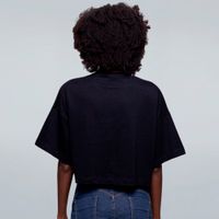 CROPPED OVERSIZED PRETO - REI DO PREDICT
