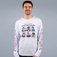 MANGA LONGA OFF WHITE - FAÇA CIÊNCIA COMO UMA GAROTA