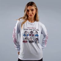 MANGA LONGA OFF WHITE - FAÇA CIÊNCIA COMO UMA GAROTA