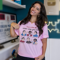 CAMISETA ROSA - FAÇA CIÊNCIA COMO UMA GAROTA