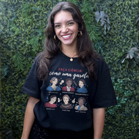 CAMISETA PRETA - FAÇA CIÊNCIA COMO UMA GAROTA